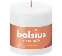 BOLSIUS Cloudy White Rustic Shine Pillar Candle 10cm x 10cm