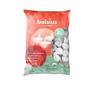 Bolsius D-Light Tea Lights - Pack of 75 - in Bag - Burning Time 4 Hours - Decorative Household Candles - White - Includes Natural Vegan Wax - Without Palm Oil