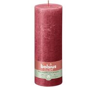 BOLSIUS Delicate Red Rustic Shine Pillar Candle 19cm x 7cm
