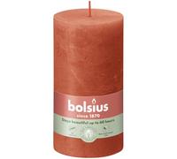 BOLSIUS Earthy Orange Rustic Shine Pillar Candle 13cm x 7cm