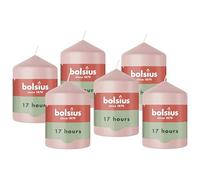 Bolsius - Essentials - Pillar Candle - Light Pink - 3,1” - Length Burning Time 17 Hours - Unscented - Natural Plant Wax - Without Palm Oil