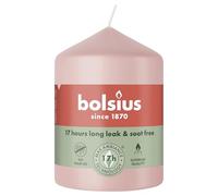 Bolsius - Essentials - Pillar Candle - Light Pink - 3,1” - Length Burning Time 17 Hours - Unscented - Natural Plant Wax - Without Palm Oil