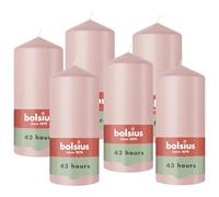 Bolsius - Essentials - Smooth Pillar Candle - ash Pink - 13 cm - Decorative Candles - Contains Natural Plant-Based Wax - Without Palm Oil