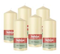 Bolsius - Essentials - Smooth Pillar Candle - Beige - 13 cm - Decorative Candles - Contains Natural Plant-Based Wax - Without Palm Oil
