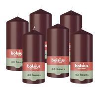 Bolsius - Essentials - Smooth Pillar Candle - Bordeaux - 13 cm - Decorative Candles - Contains Natural Plant-Based Wax - Without Palm Oil