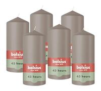 Bolsius - Essentials - Smooth Pillar Candle - Taupe - 13 cm - Decorative Candles - Contains Natural Plant-Based Wax - Without Palm Oil