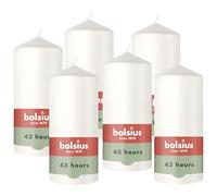 Bolsius - Essentials - Smooth Pillar Candle - White - 13 cm - Without Palm Oil