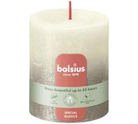 BOLSIUS Faded Soft Pearl Champagne Rustic Metallic Pillar Candle 8cm x 7cm