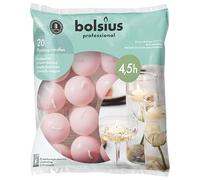 Bolsius Floating Candles - Pink - Pack of 20 - Diameter 45 mm - Length Burning Time 4.5 Hours - Praffin Wax - Without Palm Oil - Decorative Household Candles
