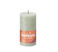 BOLSIUS Foggy Green Rustic Shine Pillar Candle 13cm x 7cm