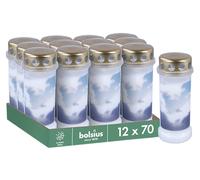 BOLSIUS - Grave Light - Permanent Burner - White - No. 6-12 Pieces - with Motif - Sky - Burns up to 70 Hours