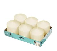 BOLSIUS Ivory Professional Pillar Candles 10cm x 10cm (Pack of 6)