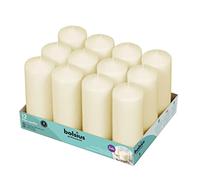 BOLSIUS Ivory Professional Pillar Candles 17cm x 6cm (Pack of 12)