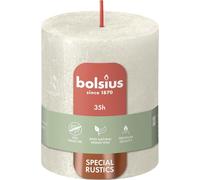 BOLSIUS Ivory Rustic Shimmer Metallic Pillar Candle 8cm x 7cm