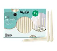 Bolsius Tapered Dinner Candles - 10 Inch - 100 Pack - Ivory