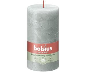 BOLSIUS Jade Green Rustic Shine Pillar Candle 13cm x 7cm