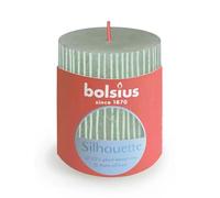 BOLSIUS Jade Green Rustic Silhouette Pillar Candle 8cm x 7cm