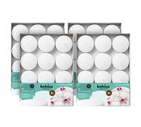 BOLSIUS Large White Floating Candles - 48 Pack- 8 Hour - 80mm Perfect for Events