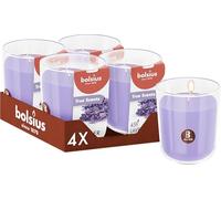Bolsius - Lavender - Purple - Set of 4 Scented Candles - 3.8″ × 3.3″ - Burn time: 45 Hours - with Natural extracts - Natural Vegetable Wax - Palm Oil Free