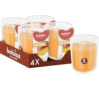 Bolsius - Mango - Orange - Set of 6 Scented Candles - 9.7 x 8.5 cm - Burn time: 45 Hours - with Natural extracts - Natural Vegetable Wax - Palm Oil Free