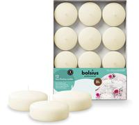 Bolsius - Maxi Floating Candles - Ivory - 12 Pieces in a Box - Ø 7.6 cm - Burn
