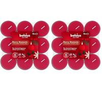 Bolsius - Merry Moments - Scented Tea Lights - Burning time of 4 Hours - Natural extracts - Contains Vegan Wax - Palm Oil-Free (Pack of 2)