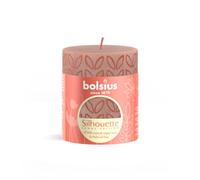 BOLSIUS Misty Pink Rustic Silhouette Pillar Candle 8cm x 7cm