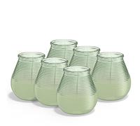 Bolsius Outdoor Candle - Patio Light - Citronella - Green - Pack of 6 - Long Burning Time of 40 Hours - Outdoor Candle - Exterior Decoration - Natural Extracts - Vegan Wax - No Palm Oil