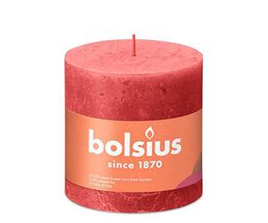 BOLSIUS Pillar candle Blossom Pink 100 mm - Height 10 cm - Pink - 62 burning hours