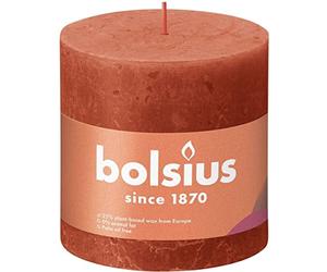 BOLSIUS Pillar candle Earthy Orange 100 mm - Height 10 cm - Orange - 62 burning hours