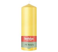 Bolsius - Pillar Candle - Fresh Yellow - 20 cm - Burning Time 75 Hours - with Natural Extracts - Natural Plant Wax - No Palm Oil