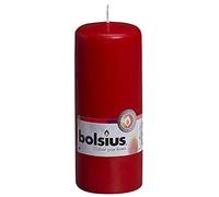 BOLSIUS Pillar Candle, Paraffin Wax, Red, 6x6x15 cm