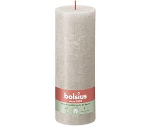 BOLSIUS Pillar Candle Sandy Grey 68 mm - Height 19 cm - Sand grey - 85 burning hours