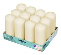 Bolsius Professional Ivory Pillar Candles - Set Of 12