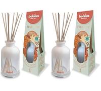 Bolsius Reed Diffuser - True Joy - Oriental Softness - Lasts for up to 10 Weeks - Natural Extracts - No Alcohol Formula - Transparent - Recyclable Glass - 80 ml (Pack of 2)