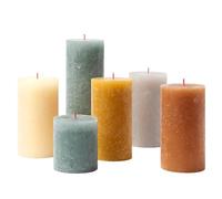 Bolsius Rustic Candle Gift Set - Nordic Ambiance - Box of 6 Candles - Long Burning Time - Household Candle - Interior Decoration - Unscented - Includes Natural Vegan Wax - No Palm Oil