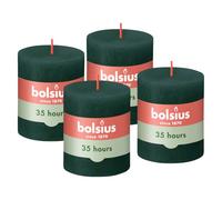Bolsius - Rustic Candle - Green - 3.1 in - Pack of 4 - Decorative Candles - Palm Oil Free - with Natural Plant Wax