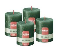 Bolsius - Rustic Candle - Green - Metallic - 3.1 in - Pack of 4 - Decorative Candles - Contains Natural Plant Wax - Palm Oil Free
