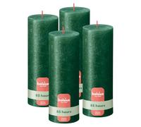 Bolsius - Rustic Candle - Green - Metallic - 7.5 in - Pack of 4 - Decorative Candles - Contains Natural Plant Wax - Palm Oil Free