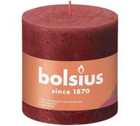Bolsius Rustic Delicate Shine Pillar Candle 100mm X 100mm - Red