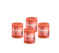 Bolsius - Rustic Light - Orange - 8 cm - Pack of 4