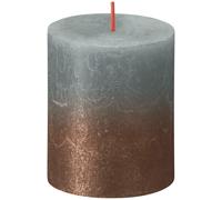 Bolsius Rustic Metallic Candle 80 x 68 - Faded Eucalyptus Green Copper