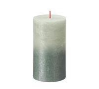 Bolsius Rustic Metallic Candle Faded Two Toned Colours 130MM X 68MM (Green/Blue)