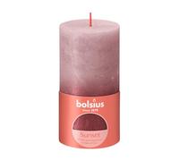 BOLSIUS Rustic Metallic Candle Faded Two Toned Colours 130MM X 68MM (Rose Red)