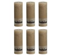 Bolsius Rustic Pillar Candle 190 x 68 mm, Pack of 6