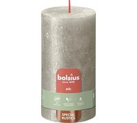 BOLSIUS Rustic Shimmer Metallic Candle 130MM x 68MM Christmas Dinner Table Setting Xmas Festive Pillar Candles (Champagne)