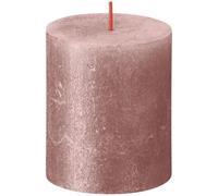 Bolsius Rustic Shimmer Metallic Candle 80 X 68 mm - Pink