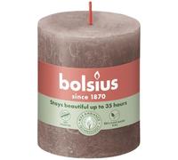 BOLSIUS Rustic Taupe Rustic Shine Pillar Candle 8cm x 7cm