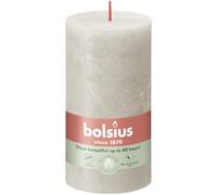 BOLSIUS Sandy Grey Rustic Shine Pillar Candle 13cm x 7cm