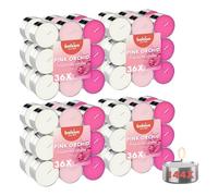 Bolsius - Scented Tea Lights in Three Colours - Pink Orchid - Pack of 144 - Natural Extracts - Contains Vegan Wax - Palm Oil Free